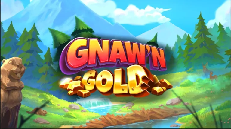 Pemandangan hutan yang indah dengan karakter berang-berang di slot Gnaw’n Gold